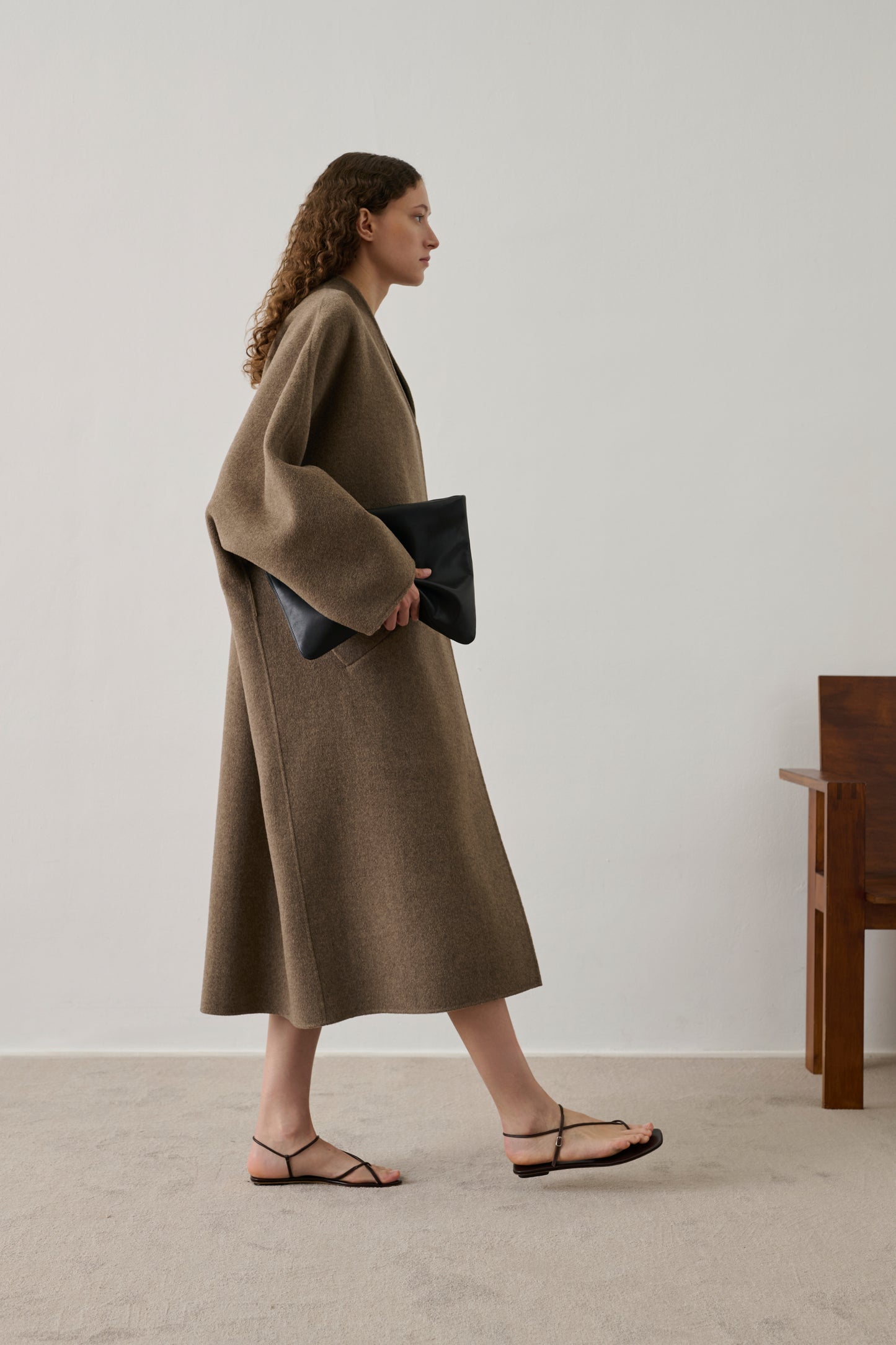 Manteau Harrow - Taupe - Double face - Femme