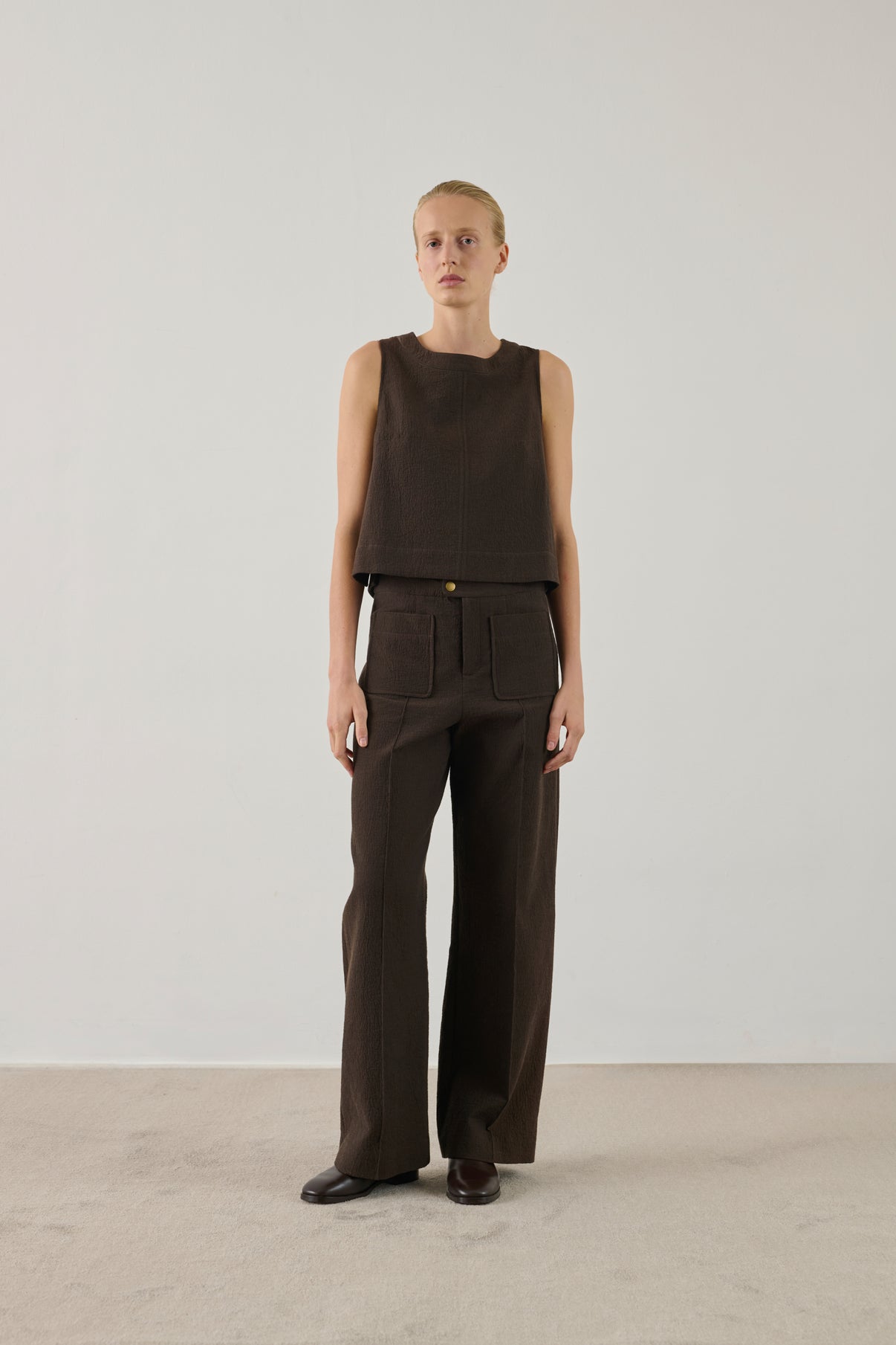 Top Pampa - Chocolat - Coton - Femme vue 2