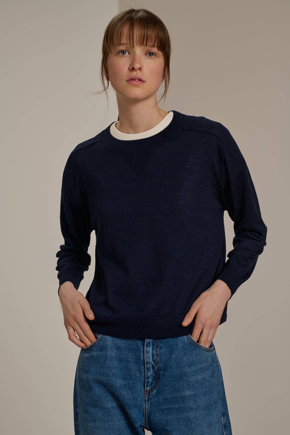 Pull Pio - Navy - Femme vue 1